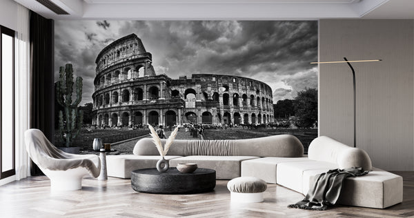 Colosseum - Black and White Wallpaper Mural 