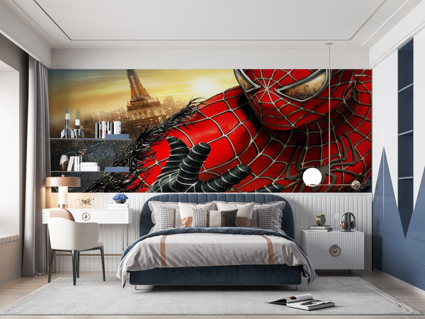 Childrens Wall Mural | Spiderman Wallpaper for Boys