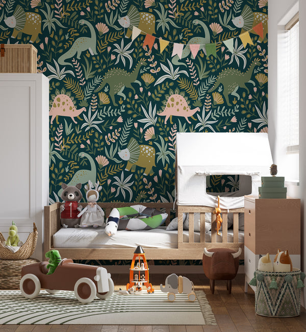 Childrens Wallpaper Murals for Bedroom | Dinosaur Wallpaper for Boys