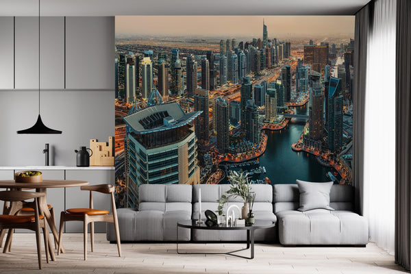 Country Wallpaper for Walls -  Aerial view of Dubai City Wallpaper