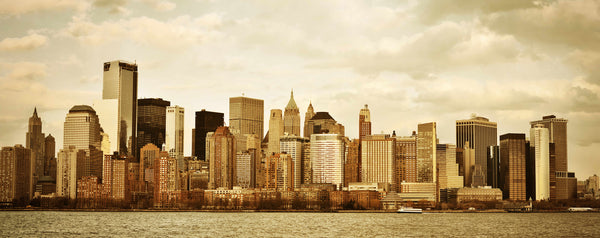 Country Wallpaper, City Wallpaper, Non Woven, Manhattan Downtown Skyline Wallpaper, Buildings and River Wall Mural