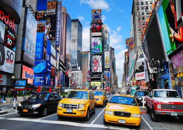 Countries Wallpaper, City Wallpaper, Non Woven, Times Square Wallpaper, Yellow Taxi Wall Mural