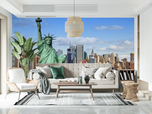 City Murals for Walls -  Chicago Night Skyline Wallpaper