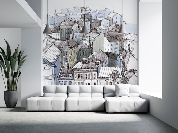 Cityscape Wall Mural -  Roofs of the city Wallpaper