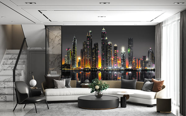 City Wallpaper Mural -  Dubai Skyline Wallpaper