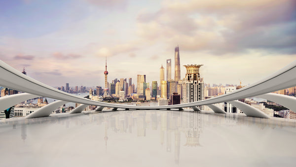 Best Country Wallpaper, City Wallpaper, Non Woven, Skyline Of Shanghai City Wall Mural, Morning Skyscraper Buildings Wallpaper