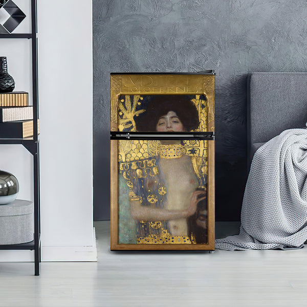 Sticker Refrigerator, Judith and the Head of Holofernes by Gustav Klimt Fridge Decal, Door Mural