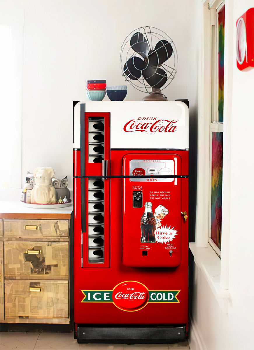 Refrigerator Decal | Vintage Coca Cola Vending Machine Decal |Ell-DECO ...