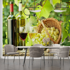 Food Murals | Coffee Murals | Wine & Grapes Kitchen Wall Mural