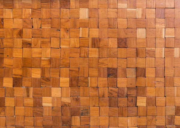 Texture Wallpaper, Non Woven, Square Wood Plank Wallpaper, Old Wood Texture Wall Mural