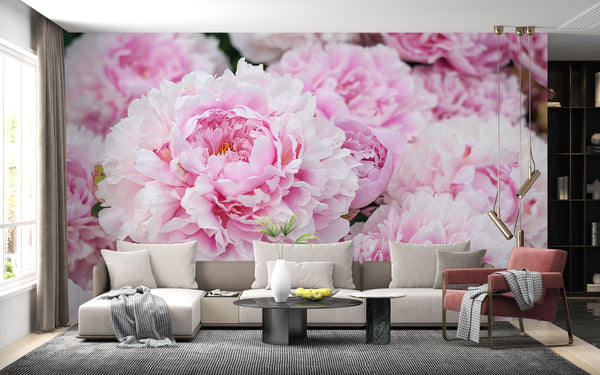  Large Pink Peonies Wallpaper