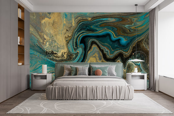  Abstract Waves Wall Mural 