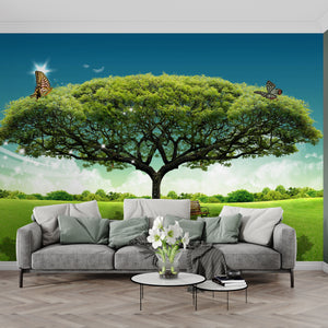  Large Green Tree Wallpaper