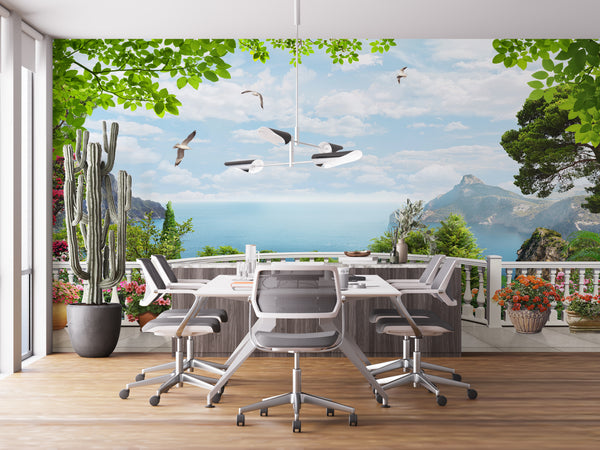 Fresco Wallpaper | Mountain & Lake Landscape Wall Mural