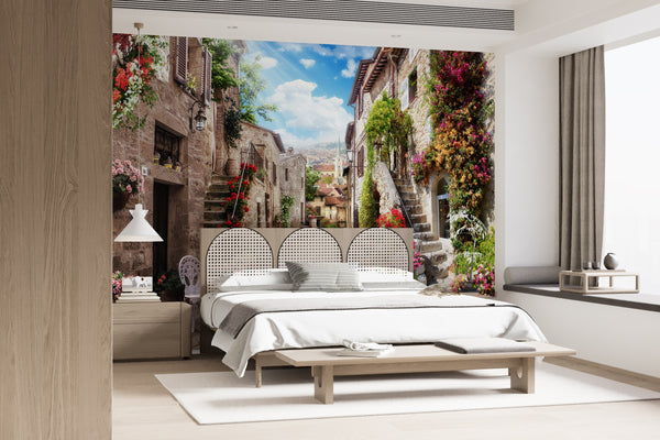 Fresco Mural | European Provence Avenue Wall Mural