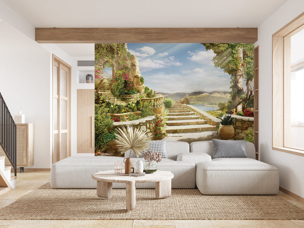 Fresco Wallpaper Mural | Antique Arhitecture City Wall Mural