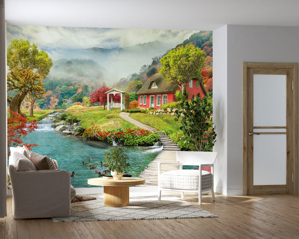 Fresco Mural | Authentic House in the Forest Wall Mural