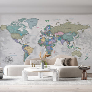 Global Map Wallpaper | Political  Map Wallpaper
