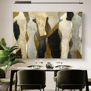 Canvas Wall Art | People's Figures Brown Colors Wall Poster