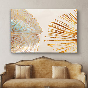 Canvas Wall Art | Abstract Gold Leaf and Beige Background Wall Poster