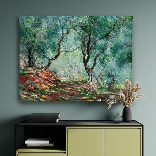 Canvas Wall Art - Claude Monet - Olive Trees in the Moreno Garden at Posterloun