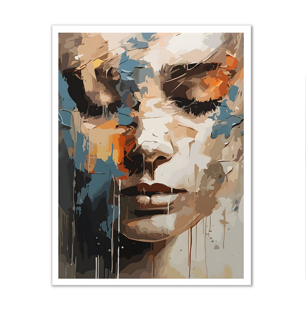 Canvas Wall Art, Abstract Woman Face, Wall Poster