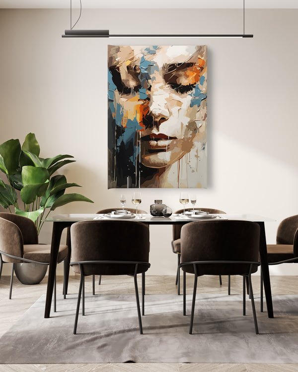 Canvas Wall Art, Abstract Woman Face, Wall Poster