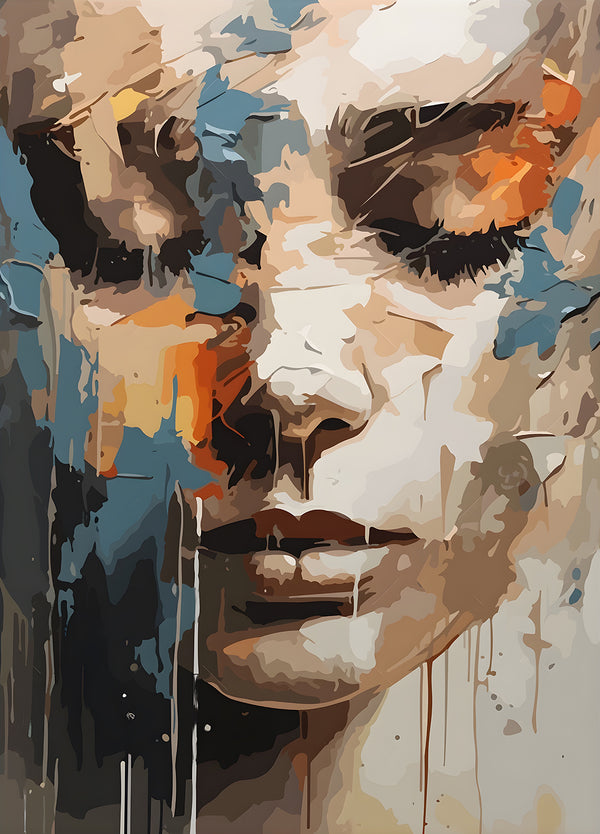 Canvas Wall Art, Abstract Woman Face, Wall Poster