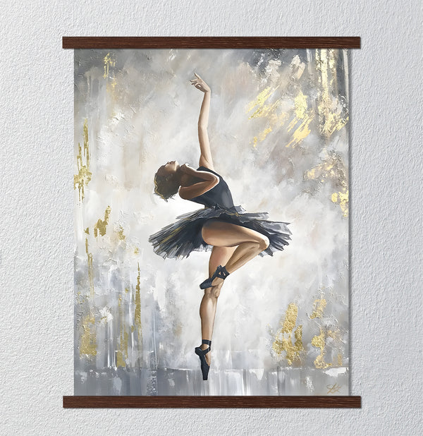 Canvas Wall Art, Modern Elegant Dancing Ballerina, Wall Poster