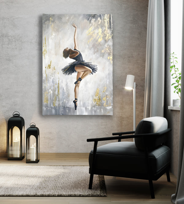 Canvas Wall Art, Modern Elegant Dancing Ballerina, Wall Poster