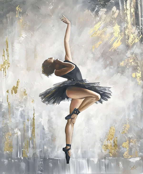 Canvas Wall Art, Modern Elegant Dancing Ballerina, Wall Poster