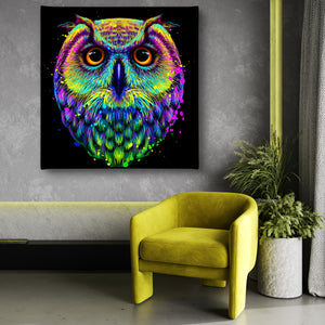 Wall Poster - Abstract Neon Owl