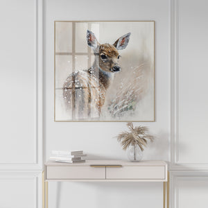 Wall Poster - Watercolor Snowy Deer