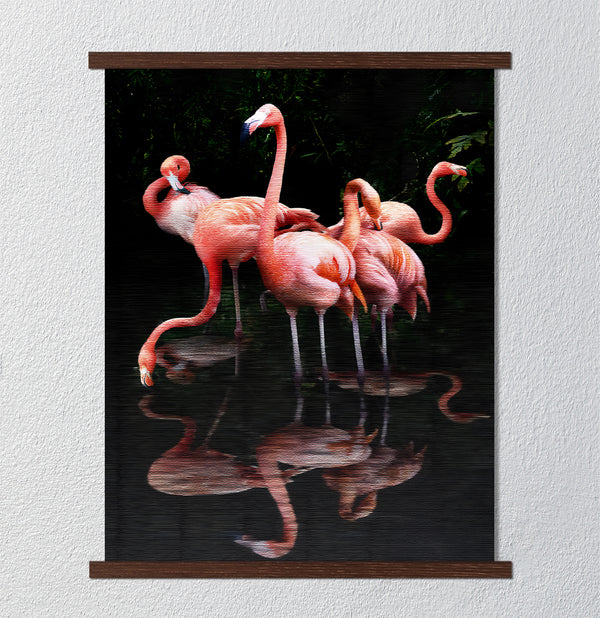 Canvas Wall Art, Flamingo Birds, Wall Poster