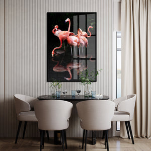 Wall Poster - Flamingo Birds