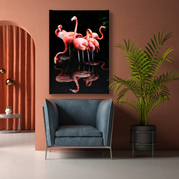 Canvas Wall Art, Flamingo Birds, Wall Poster