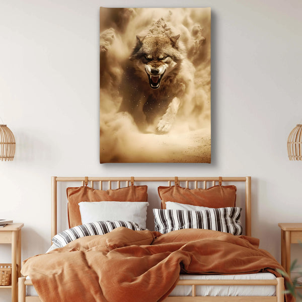 Canvas Wall Art, Angry Wolf, Wall Poster