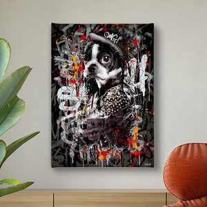 Canvas Wall Poster -  Urban Dog