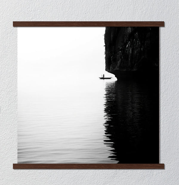 Canvas Wall Art, Black & White Sea, Wall Poster