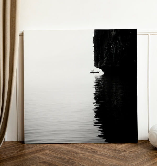 Canvas Wall Art, Black & White Sea, Wall Poster