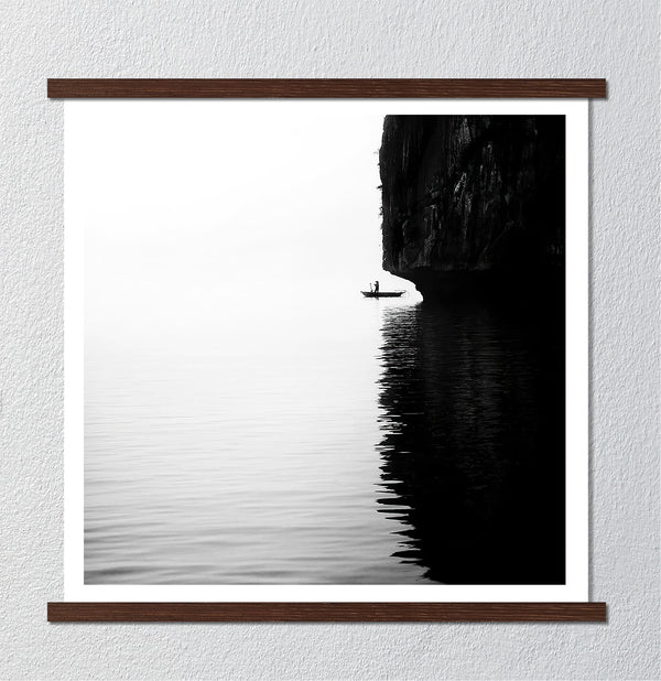 Canvas Wall Art, Black & White Sea, Wall Poster