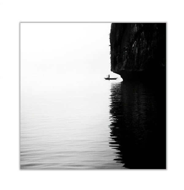 Canvas Wall Art, Black & White Sea, Wall Poster