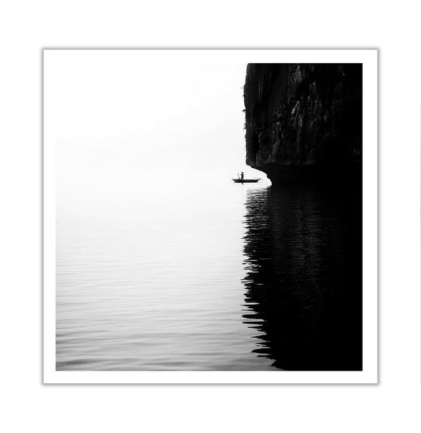 Canvas Wall Art, Black & White Sea, Wall Poster