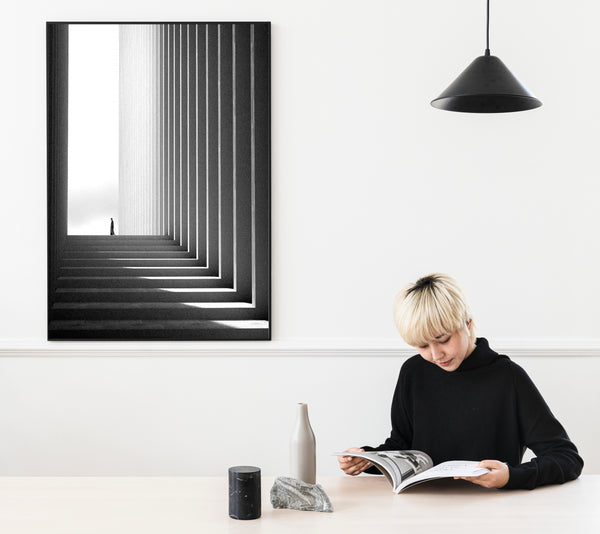 Wall Art, Black & White Symmetry, Wall Poster