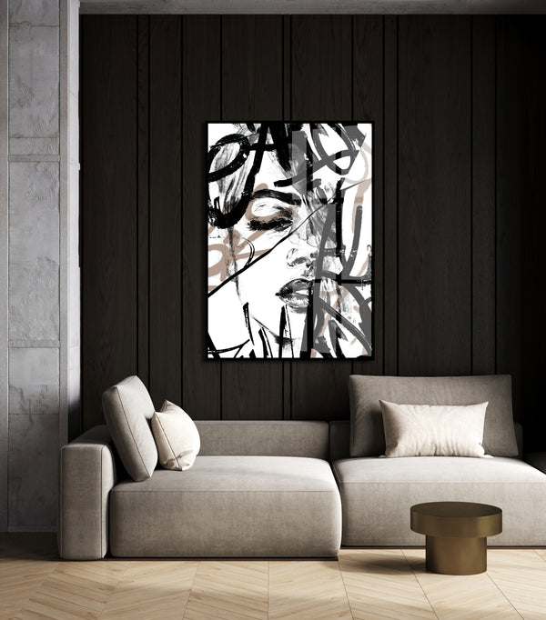 Wall Art - Abstract Woman Face