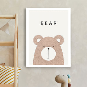 Nursery Wall Poster - Brown Bear
