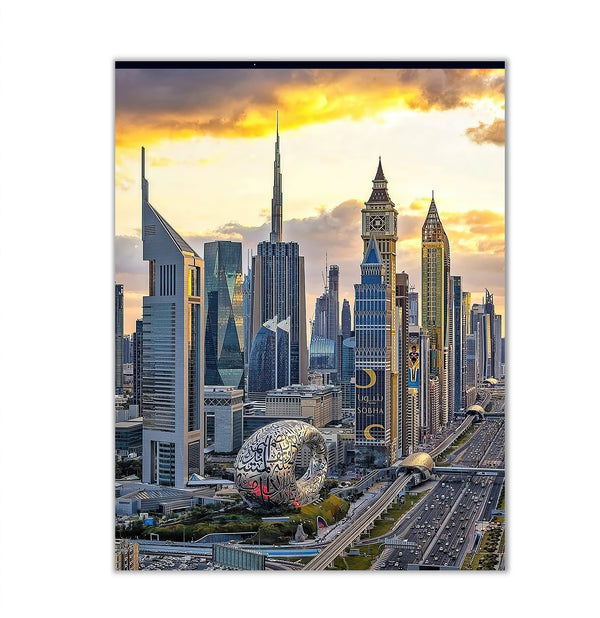 Canvas Wall Art, Dubai City View, Wall Poster