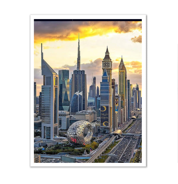 Canvas Wall Art, Dubai City View, Wall Poster