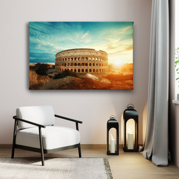 Canvas Wall Art, Historical monument, Colosseum, Rome- Italy, Wall Poster