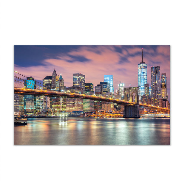 Canvas Wall Art, The Brooklyn Bridge and Skyscrapers, Wall Poster